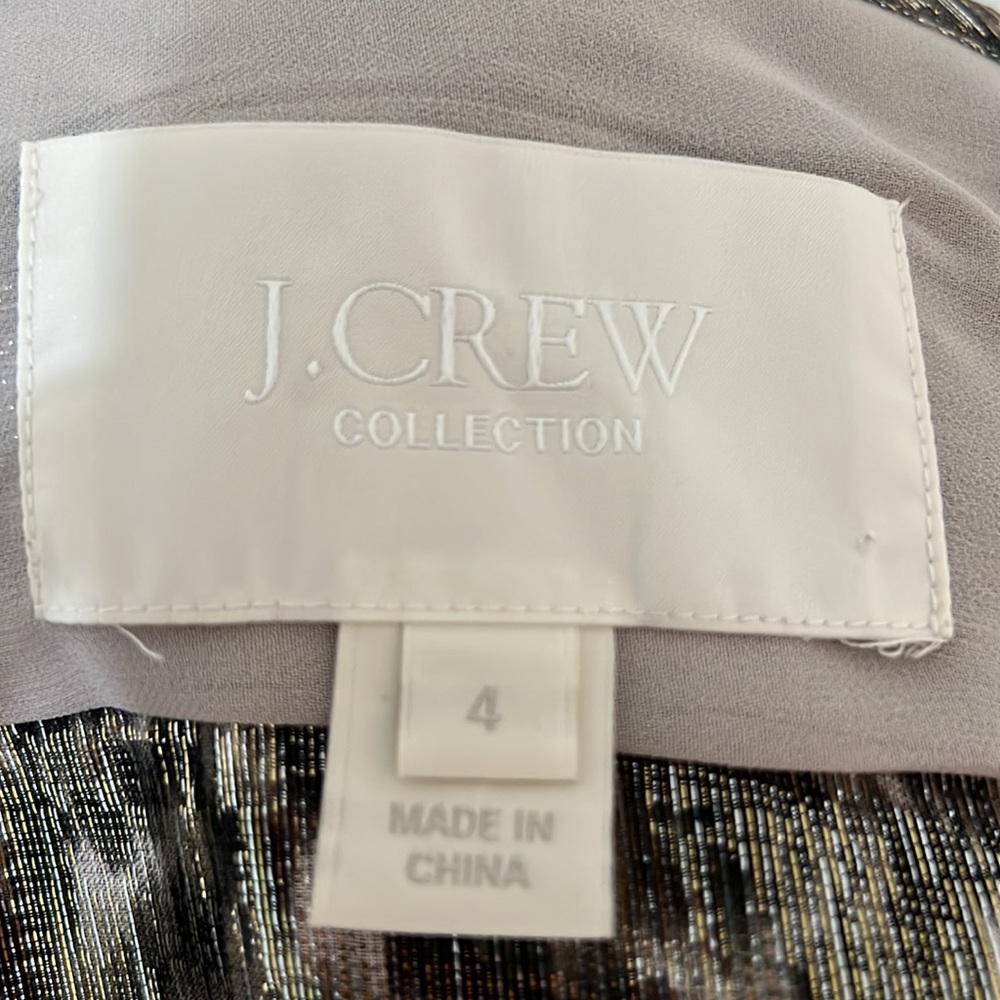 J Crew Collection Metallic Leopard Print Blouse - Picture 5 of 5